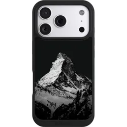 Nivocase Handyhülle für Apple iPhone 18 Pro Hülle NIVOpure Case Schwarz Alpspitze Berg Schnee (Apple iPhone 18 Pro), Smartphone Hülle, Schwarz