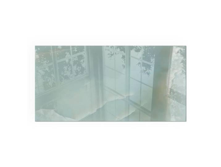 Tulup Kaminbodenplatte 120x60 cm - Zartes Marmormuster, Türkis, Glas, Rechteckig, 120x60x0.4 cm, Elektrogeräte, Heizgeräte, Elektrokamine