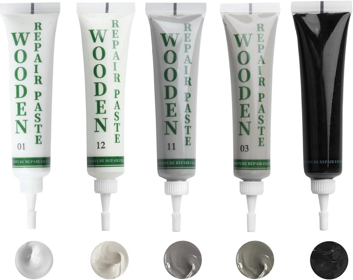 Reparatieset Hout Grijs - 5-delige Meubelherstel Kit voor het vullen van krassen