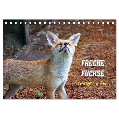 Freche Füchse - lustige Sprüche (Tischkalender 2026 DIN A5 quer), CALVENDO Monatskalender