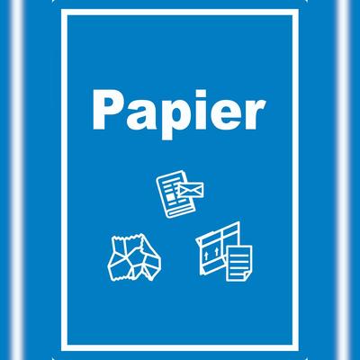 HB-Druck Papier Mülltrennung Aufkleber Text Symbol Karton A0 (841x1189mm)