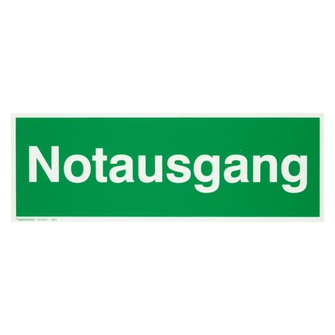 SafetyMarking Hinweisaufkleber "Notausgang" rechteckig 30,0 x 10,5 cm (38.0099)
