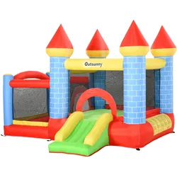 AUFBLASBARE Hüpfburg mit Rutsche Pool für 3 Kinder Burg mit Gebläse