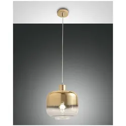 Fabas Luce Cathy Pendelleuchte E27 1X60W Metall und geblasenes Glas Farbverlauf chrom