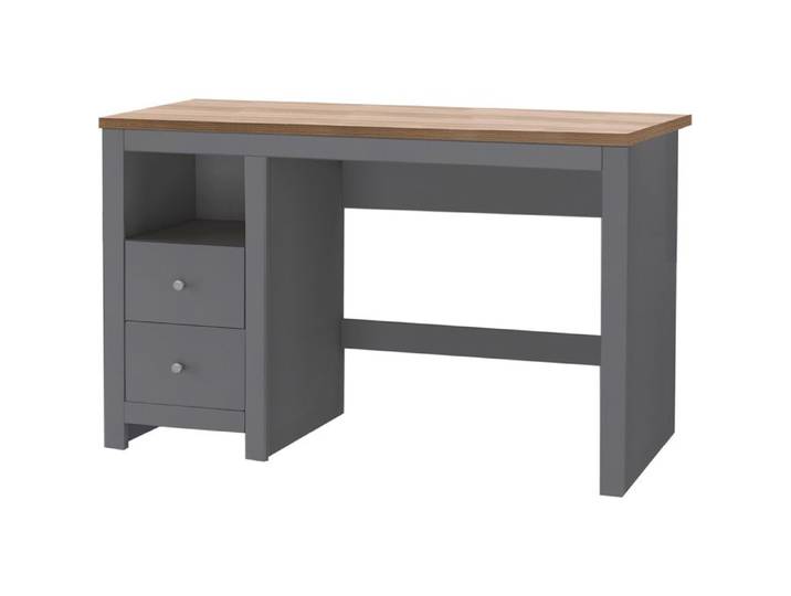 Emerald - Bureau Avec 2 Portes En Effet Chêne Gris