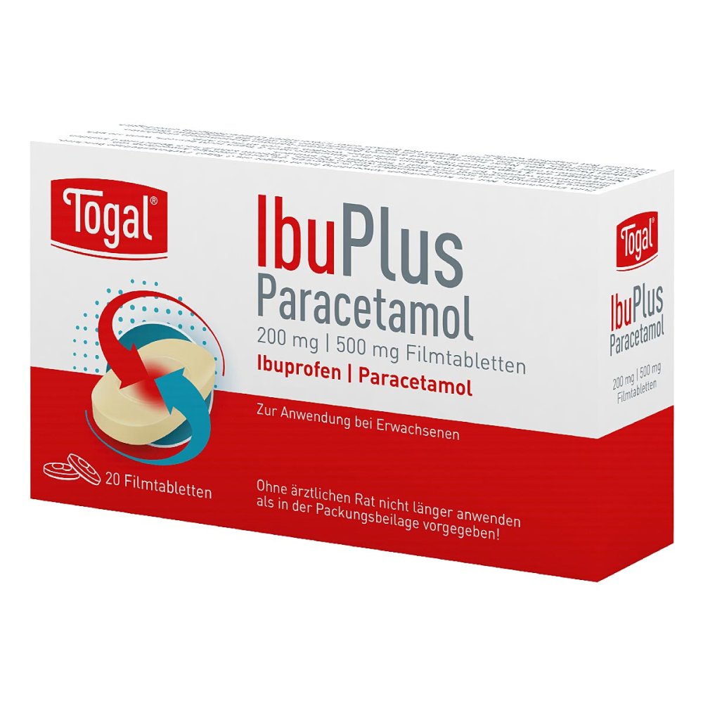 Kyberg Pharma Vertriebs GmbH Togal Ibuplus Paracetamol 200 mg/500 mg Filmtabletten 19349521