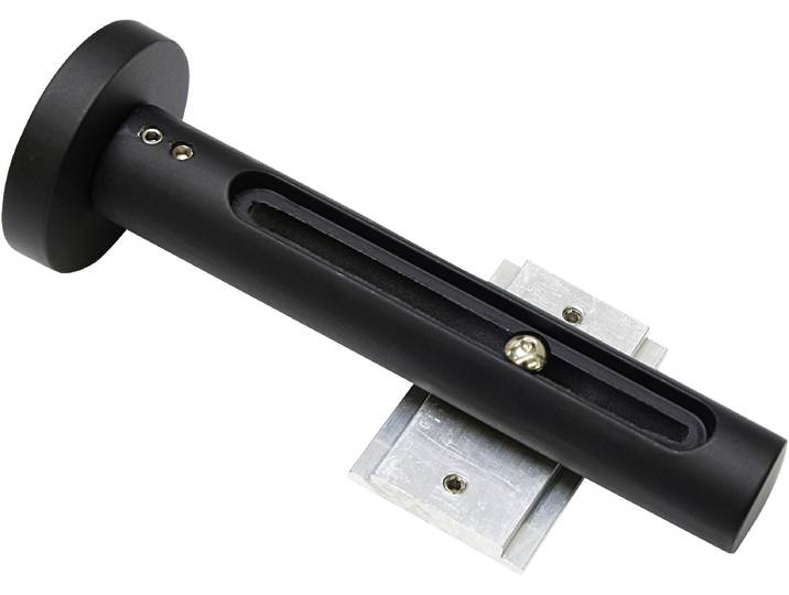 Gardinenstangenhalter GARDINIA Wandträger 3-läufig Gr. 1, schwarz (schwarz, matt), B:1,5cm L:5,5cm, Gardinenstangenhalterungen, Gardinenstangenhalter, Serie Flächenvorhang-Technik Atlanta 3-läufig
