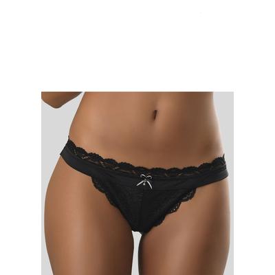 String LASCANA "aus Spitze, als Dessous-Set kombinierbar", Damen, Gr. 40/42, schwarz, Spitze, Obermaterial: 90% Polyamid, 10% Elasthan, figurbetont, Unterhosen String, sexy Unterwäsche, sexy Dessous, Reizwäsche Damen