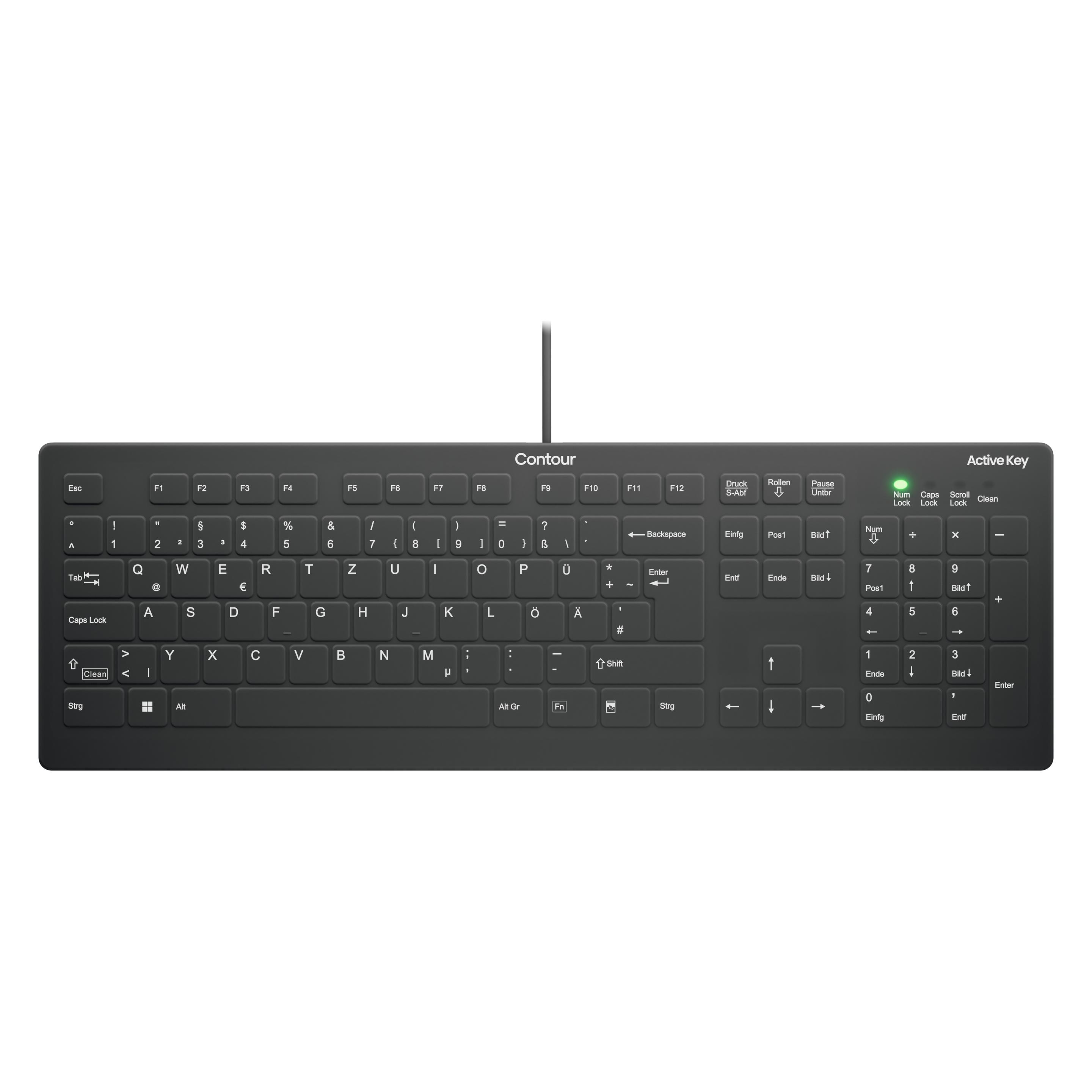 Cherry ACTIVE KEY MTA AK-C8112 Corded DE-Layout schwarz (DE, Kabelgebunden) (AK-C8112-U1-B/DE)