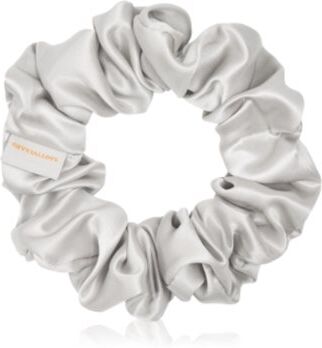 Crystallove Silk Scrunchie elástico de cabelo de seda Silver 1 un.. Silk Scrunchie