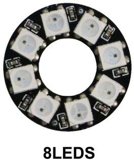 Uplifted Finds WS2812B Addressable RGB LED Pixel Ring Kit 8 Leds Black