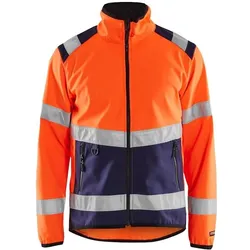 Blakläder,  Warnschutz-Softshell-Jacke orange / marineblau (S)