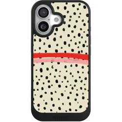 Nivocase Hülle für Apple iPhone 17 Handyhülle NIVOcore Case Schwarz Kunst Punkte Streifen (Apple iPhone 17), Smartphone Hülle, Schwarz