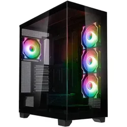 Kolink Unity Arena ARGB Midi Tower Showcase - schwarz (E-ATX), PC Gehäuse, Schwarz