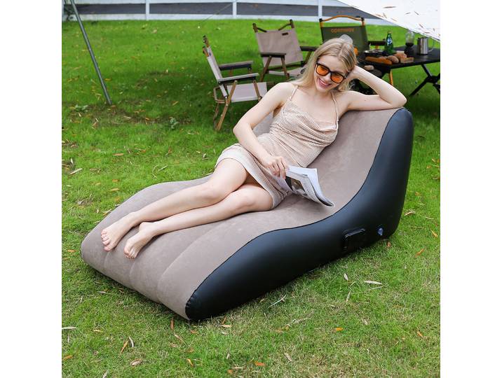 Chaise longue gonflable, chaise longue gonflable, canapé à Air de plage, canapé de salon paresseux pour salon intérieur, chambre à coucher, voyage en plein air
