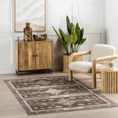 Nuloom Donna SplashGuard Vintage Medallion Machine Washable Area Rug