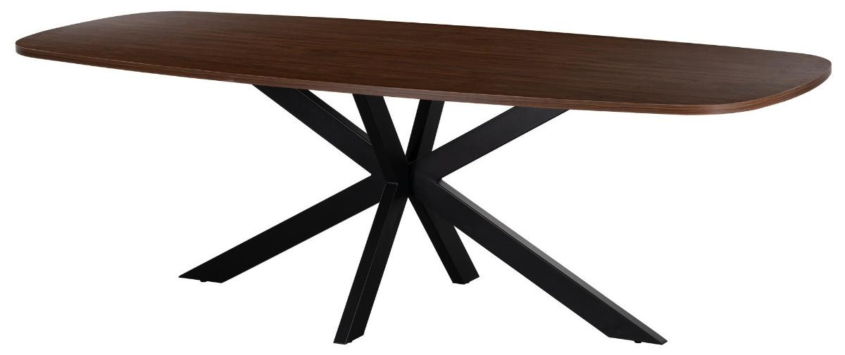 Eettafel Jaimy Walnoot Deens Ovaal 240cm - Giga Meubel