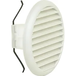 Lüftungsgitter rund LGK 150 Maße Außen 185 mm / Nennweite 125-160 /Kunststoff weiß