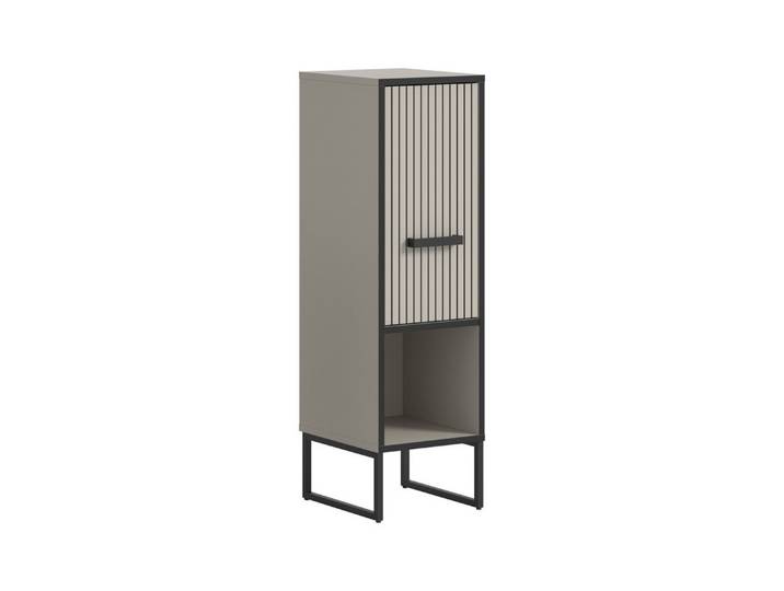 furnling Unterschrank Benno 1 Tür, Softclose-Funktion, Rillenoptik, Breite 30 cm, kaschmir