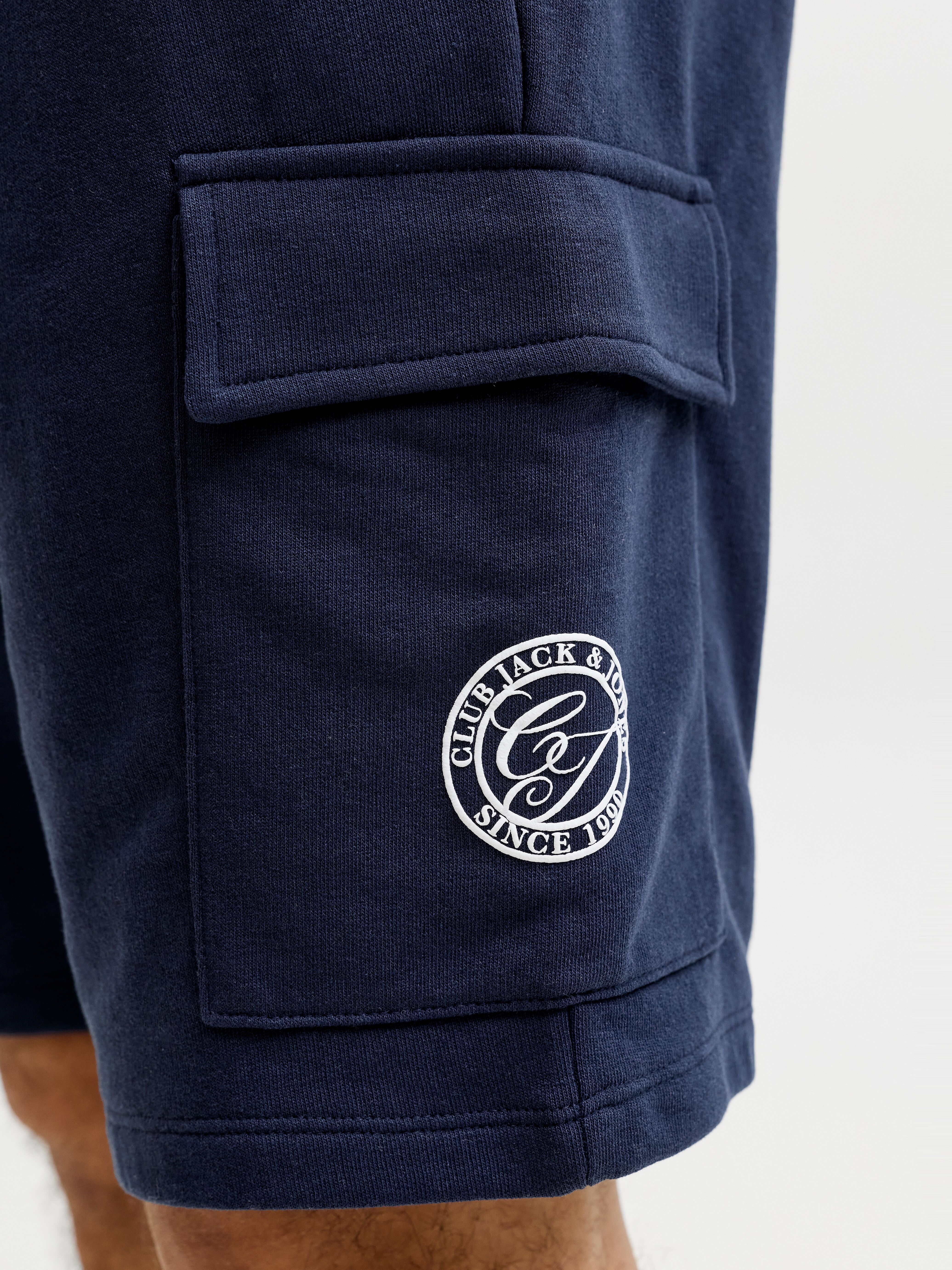 Sweatshorts "JPSTGORDON ALLIANCE SWEAT SHORTS PLS", Herren, Gr. 46 (6XL), N-Gr, blau (navy blazer), angeraute Sweatware, Obermaterial: 60% Baumwolle, 40% Polyester, JACK & JONES PLUSSIZE, unifarben, regular fit, Hosen Sweatshorts navy blazer 46 (6XL), N-G