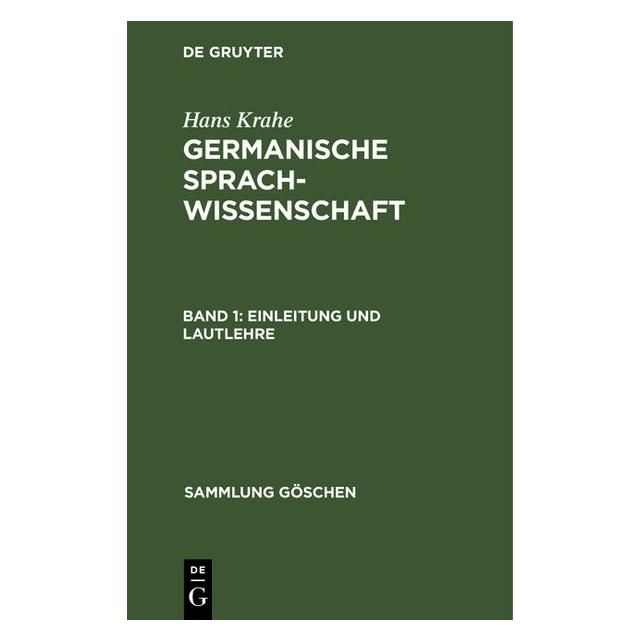 De Gruyter Krahe:Hans Krahe: Germanische Sprachwis (Deutsch, Hans Krahe) (67767542)