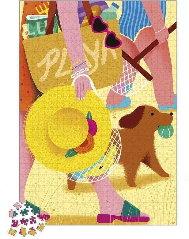 Puzzle 1000 pcs Sortie à la plage - Janod