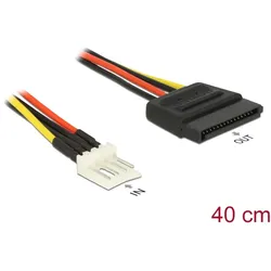 Delock Stromkabel SATA 15 Pin Buchse > 4 Pin Floppy Stecker 40 cm