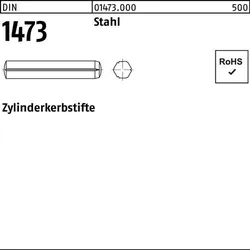 Zylinderkerbstift DIN 1473 2x 20 Stahl 250 Stück