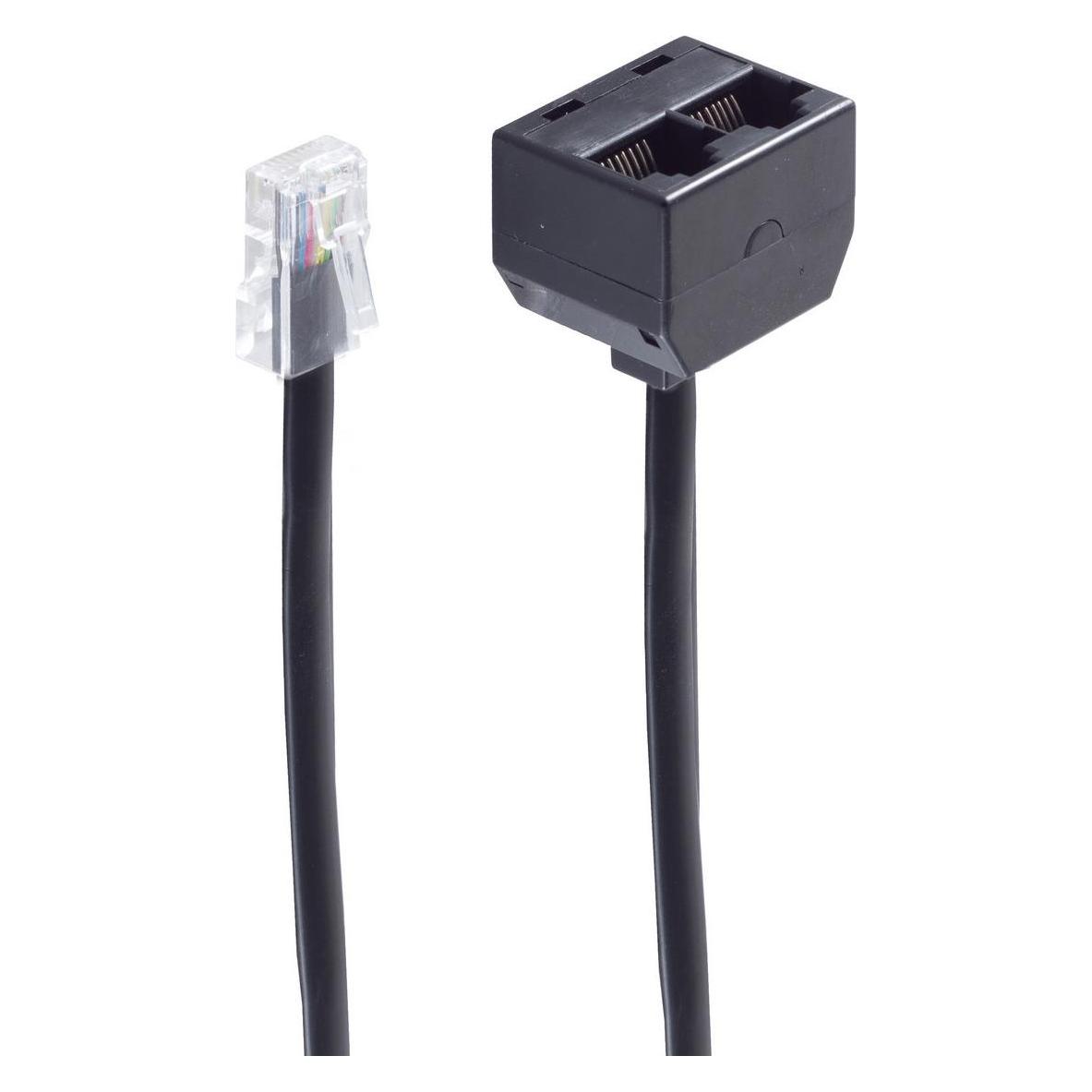 Shiverpeaks BASIC-S ISDN Y-Adapter, schwarz, 0,1 m 1 x RJ45 8(8) Stecker (BS712318-)