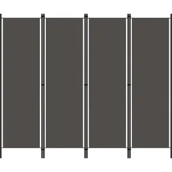 vidaXL 4-tlg. Raumteiler Anthrazit 200x180 cm