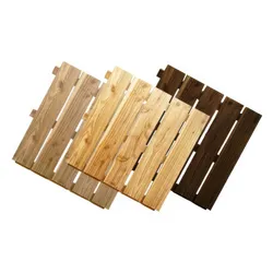 Terrassenfliese Holz - Balkonfliesen aus imprägnierter Lärche in Braun -  Gartenfliesen im Format 50 x 50 cm - Holzfliesen für Garten & Balkon