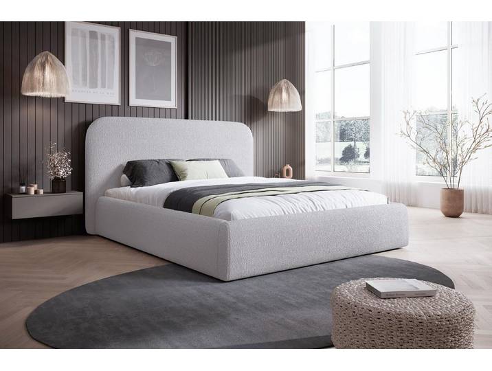 Compleo Polsterbett Doppelbett, Bett mit Kopfteil, minimalistisches Bett, Schlafzimmermöbel