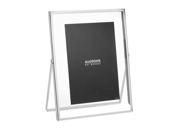 Silberner Stahl-Fotorahmen, Format 10x15 cm