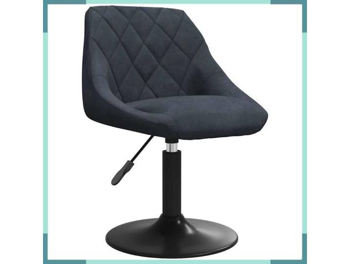 Chaise de salle à manger pivotante - Chaise pivotante à dîner - Gris foncé - Velours (100% polyester) - 360°/hauteur réglable