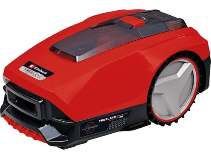 Einhell Robot-Tondeuse FREELEXO Smart 750 PXC jusqu’à 750 m² connexion intelligente calcul de tonte selon la météo Multi-Zone kit d’installation