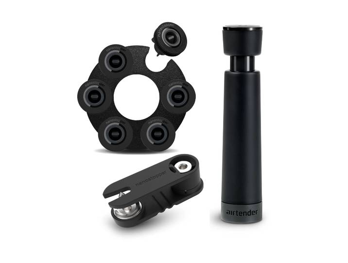 Airtender Coffret cadeau Airtender, bouchon sous vide pour aliments et vin 9 pièces