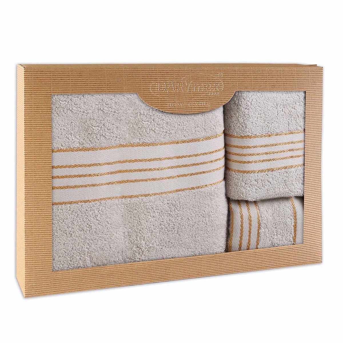 Darymex Premium Handdoekenset 3-delig - 100% Katoen - Asgrijs