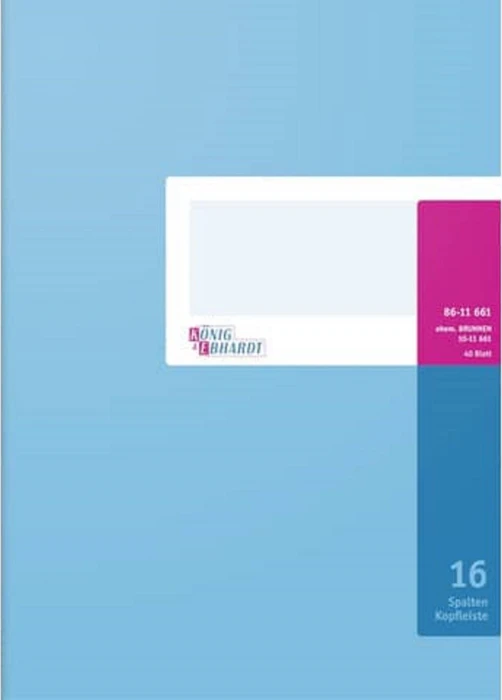 KÖNIG & EBHARDT Spaltenbuch 86-11661 16-Spalten, 32 Zeilen Spalten