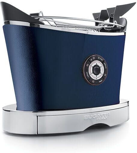 Bugatti Volo Leather Finish Toaster Blue