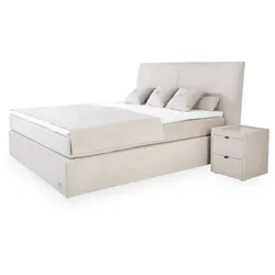 Boxspringbett SANSIBAR VIBORG - Bezug: Stoff