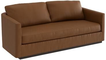 Kerstin Leather Sofa - Saddle Leather, Saddle Fossil - Ballard Designs