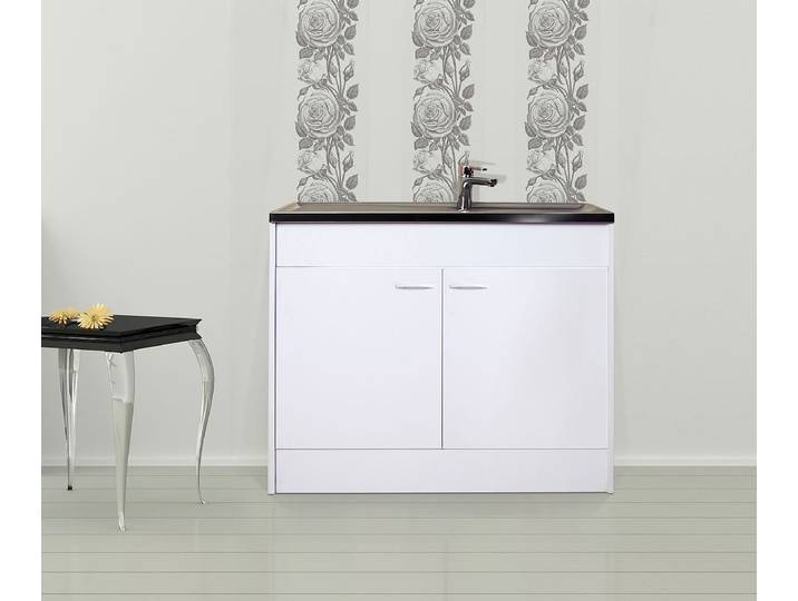 RESPEKTA Spülenschrank Respekta Komplettspüle mit Drehtür 100 x 50 cm