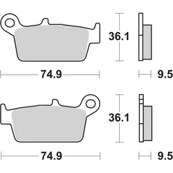 SBS Bremsbelag 604HF Street Ceramic