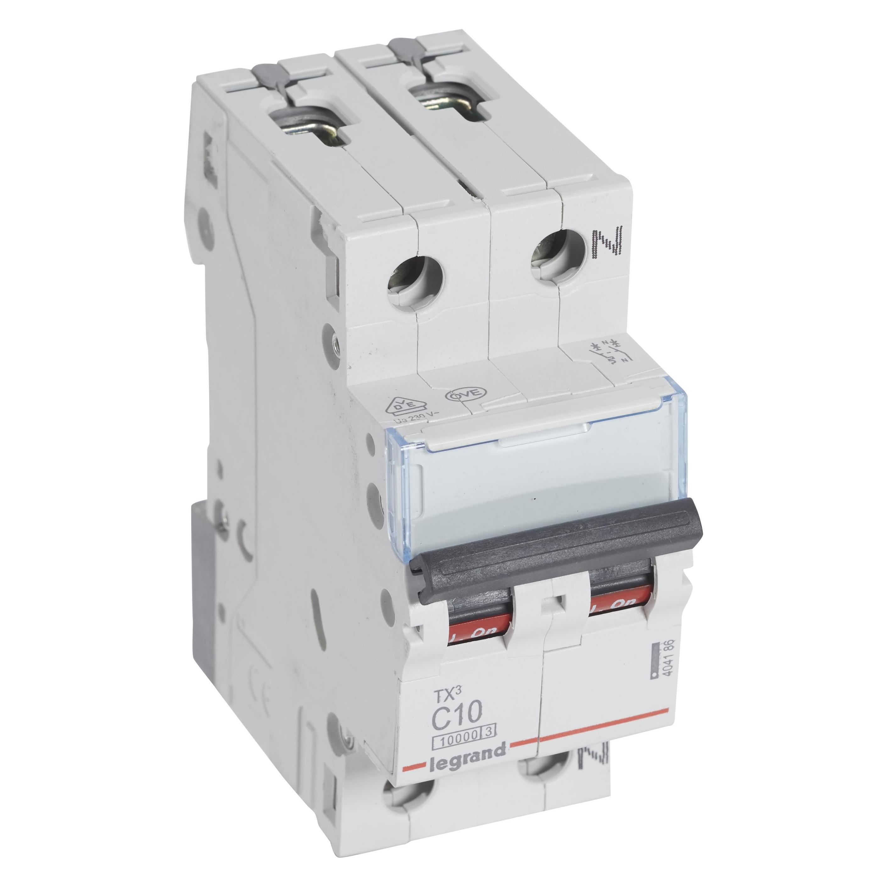 Legrand LS-SCHALTER C10A 1P+N 10KA 2M (404186 TX3) (404186)