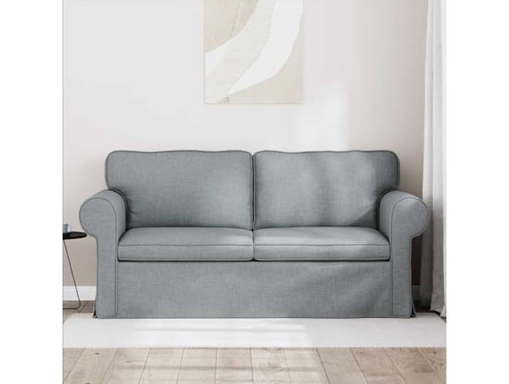 KTHLBRH Sofa hellgrau 175 x 82 x 80 cm Stoff Modulare Sektionale, Metallgestell, Schaumstoffkissen, einfache Reinigung