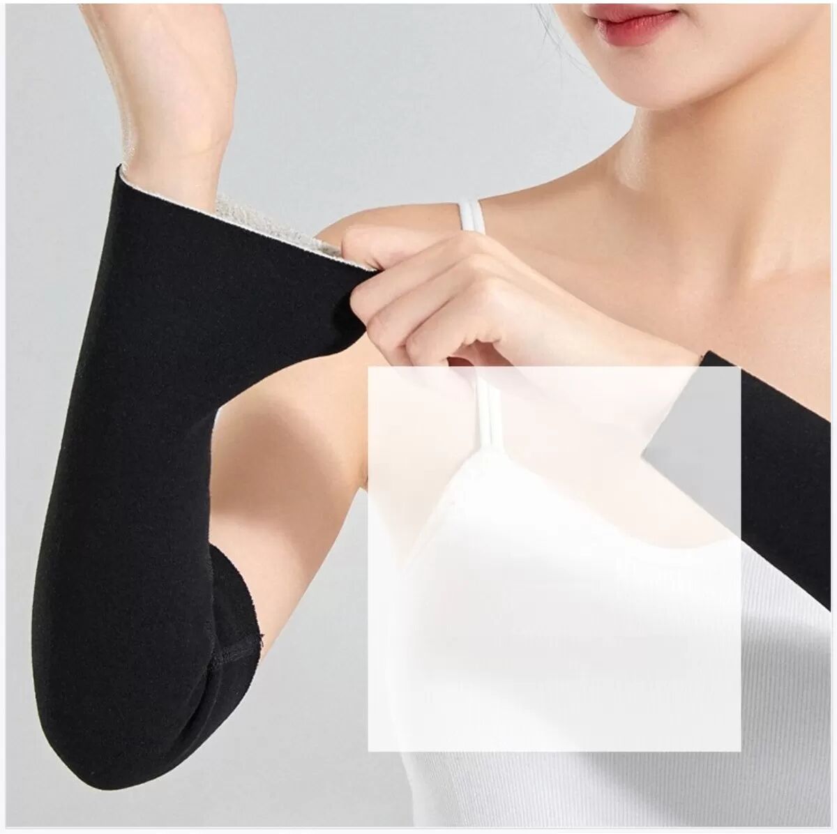 INF Thermische Samt-Ellbogenbandage für den Winter – warm, elastisch und atmungsaktiv XL Schwarz