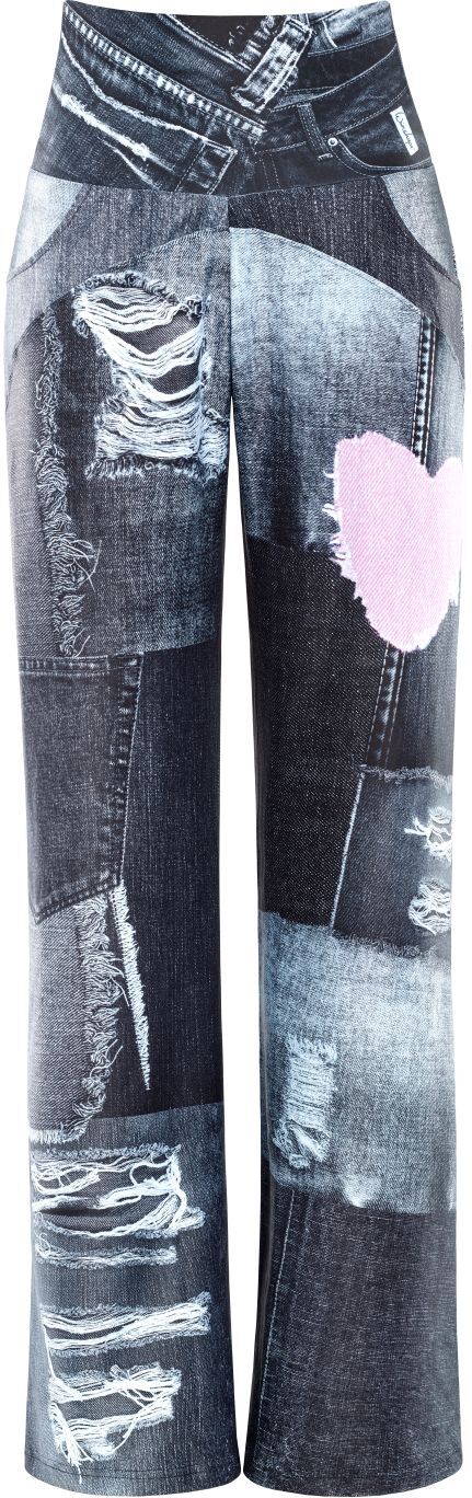 Sporthose WINSHAPE "Functional Comfort Wide Leg Pants CUL105C", Damen, Gr. S, Normalgrössen, bunt (patchwork grau), 85% Polyester, 15% Elasthan, Hosen Sporthose, mit Patchwork-Print patchwork grau S, Normalgrössen