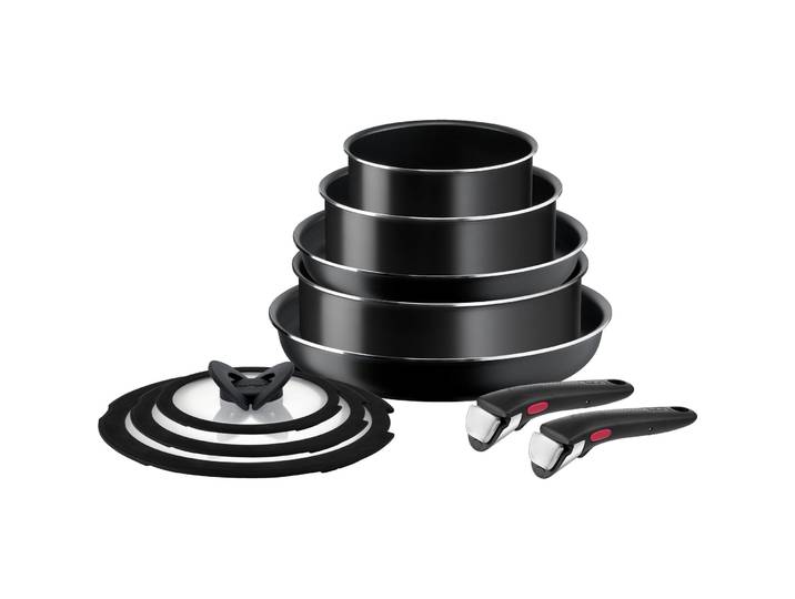 Kochgeschirrset Tefal Ingenio Easy On 10-teilig Schwarz - Kochgeschirrset