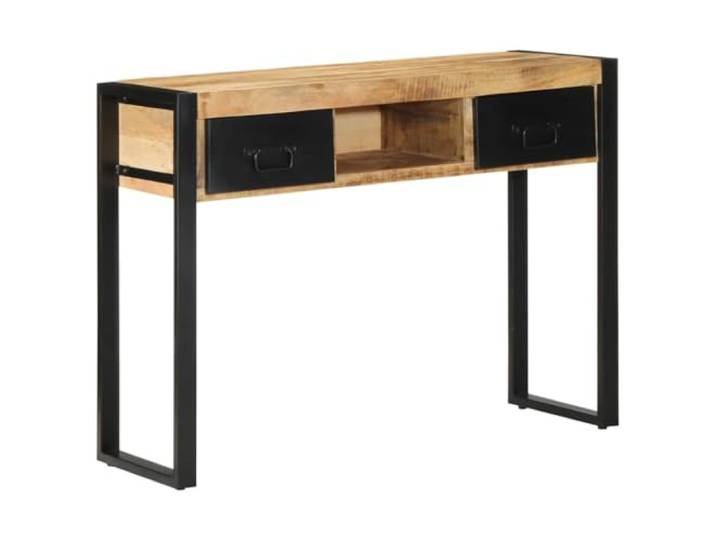 LPERTGFHU Konsolentisch aus rauem Mangoholz 100x35x75 cm Flurtisch mit Schubladen Ablagetisch für Wohnzimmer Eingangsbereich rustikales Massivholzmöbel