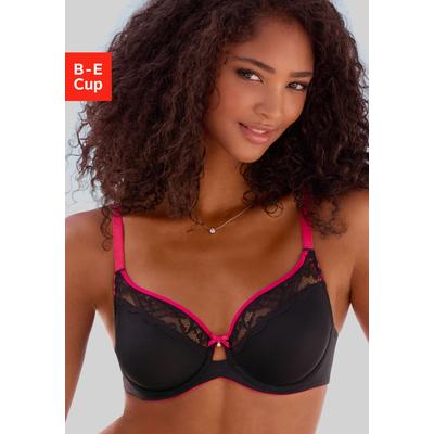 Bügel-BH VIVANCE, Damen, Gr. 100, Cup B, schwarz, Spitze, Obermaterial: 86% Polyamid, 14% Elasthan, BHs Bügel-BH, mit Bügel und hübschen Spitzeneinsätzen, Dessous